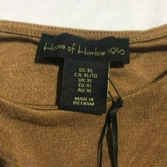House of Harlow 1960 House of Harlow 1960 XL Brown Polyester Crop Top - Picture 6 of 10